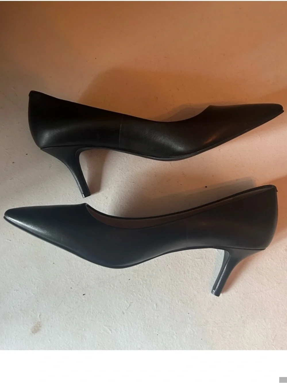 Cole Haan Black Pointed-Toe Kitten Heel Pumps